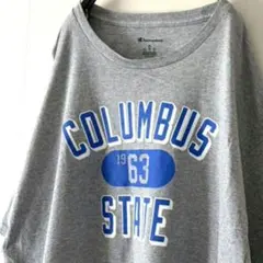 チャンピオン コロンバス州立大学 カレッジTシャツ XL グレー 灰色 古着