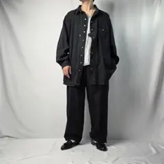 1980s1990sTyroleanShirtチロリアンシャツ黒染めホーンボタンのサムネイル