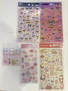 シール 5点セット 箔押しシール フレークシール