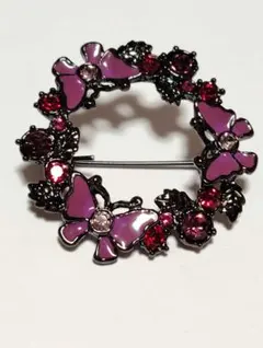 か*る様 ANNA SUI　バタフライ　リース　ブローチのサムネイル