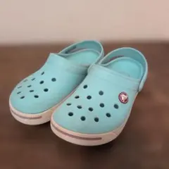 クロックス キッズ サンダル ミント CROCS バンド　18.5cm