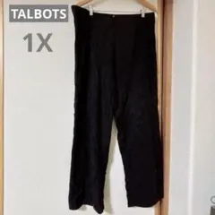 海外古着T by 【TALBOTS 】　ブラックパンツ 1Xサイズ　カジュアル