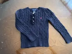 RALPH LAUREN ネイビー ケーブルニットセーター 5