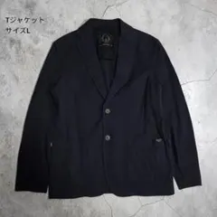 ​【イタリア製】T-JACKET シアサッカーテーラードジャケット ネイビー Lのサムネイル