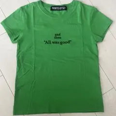 PRINTED BY SLY ロゴTシャツ グリーンのサムネイル