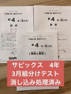 2026年最新】sapix 3年 テストの人気アイテム - メルカリ