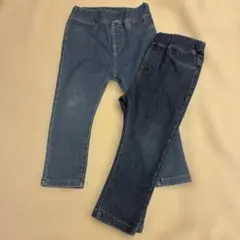 無印良品　ベビー デニムパンツ 2本セット　90 ベビーパンツ　パンツ　保育園着