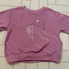ピンク トレーナー キャラクター刺繍