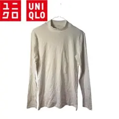 UNIQLO ユニクロ モックネック 長袖Tシャツ ホワイト カットソー