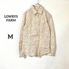 【ローリーズファーム】長袖シャツ M ベージュ 綿100% 小花柄 オシャレ