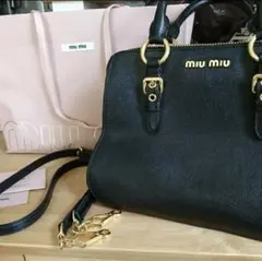 値下げ中！超美品✴︎miu miu ミュウミュウ　マドラス　2wayバッグ　美品