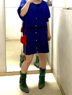 MAR メーア 薄手ドルマンニットワンピース