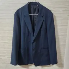 【L】UNIQLO U ユニクロ テーラードジャケット ネイビー 紺