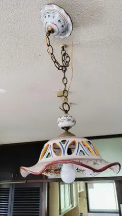 アメリカンカントリー フレンチカントリー アイアン 木製 陶器シェード