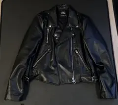 【値下げ】ZARA ダブルライダースジャケット XL ブラック