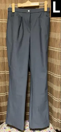 L) EK043 パンツ　シャルレ　ストレッチ　グレー