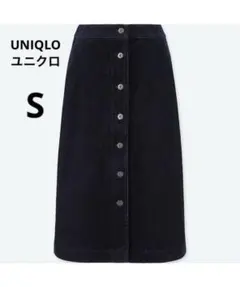 UNIQLO ユニクロ　コーデュロイ　スカート　ネイビー