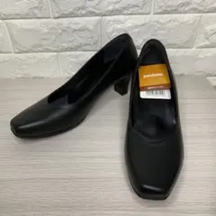 タグ付き新品✨24.5・1E アシックス ペダラ ブラックパンプス プレーン