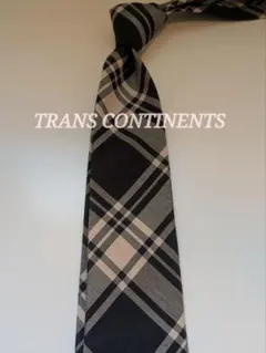 【美品】TRANS CONTINENTSトランスコンチネンツ チェック柄ネクタイ