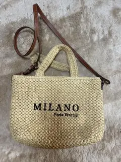 MILANO 編み込みショルダーバッグ ベージュ