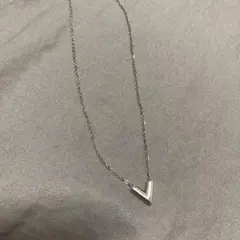ネックレス V型 V字 シルバー 18KGP 男女兼用 メンズ レディース