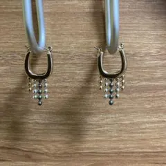 個性的　vintage フリンジ　揺れる　フープピアス ルーフピアス