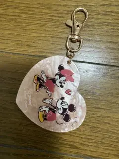 Disney ミッキー＆ミニー ハート型アクリルキーホルダー