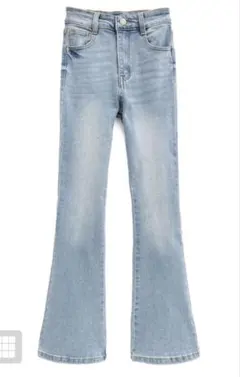 新品タグ付きGRL ハイウエストフレアデニムパンツ[cu498]