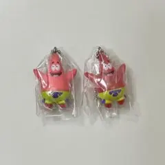 新品 スポンジ・ボブマスコット＆グミ パトリック、パトリッククリア 2種セット