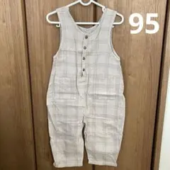 tete a tete チェック柄サロペット　95cm