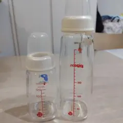 Pigeon スリムタイプガラス製哺乳瓶 120ml、240ml 2本セット