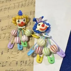 ヴィンテージ デザイン　アクセサリー　ピアス　ピエロ　レトロ　イヤリング