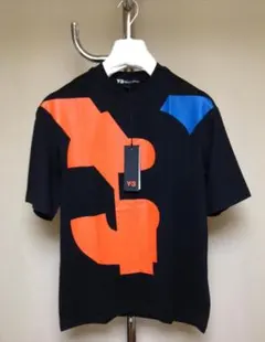 新品 XS Y-3 adidas ビッグプリント Tシャツ 黒 9828
