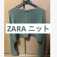 zara ニット　クロップド　ニットセーター