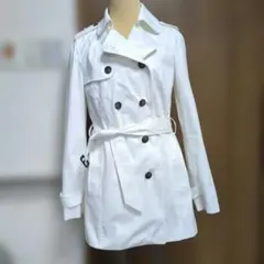 ❤ZARA BASIC ホワイト トレンチコート