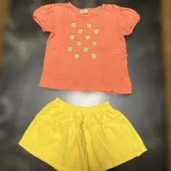 オレンジTシャツと黄色スカートセット