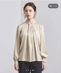 UNITED ARROWS スタンド イレギュラータック ブラウス 洗えるのサムネイル