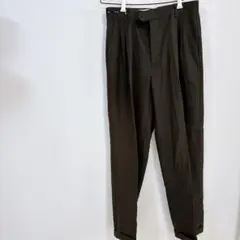 早い者勝ち 【L】メンズ スラックス パンツ ダーク ブラウン ワンタック