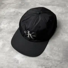 Calvin Klein Jeans 刺繍ロゴ CKロゴ ナイロンキャップ 黒