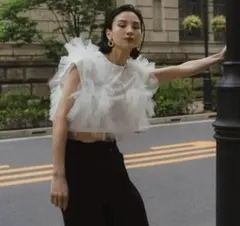 Bibiy. CAMILLE SHEER TOP WHITE 新品 - メルカリ