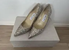 JIMMY CHOO グリッター パンプス 37 ウエディング ブライダル結婚式