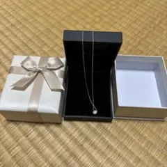 ete リボン ネックレス SV925+プラチナコーティング(ニッケルフリー