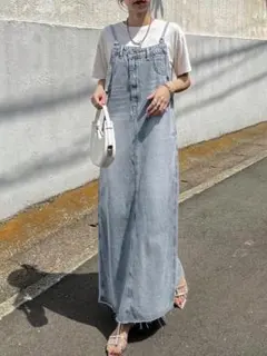 SHEIN FRIFUL 女性用カジュアル ダメージデニムジャンパースカート M