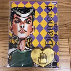 一番くじジョジョの奇妙な冒険　ダイヤモンドは砕けない　F賞東方仗助金色ピンバッヂ