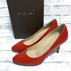 【VICINI】ヴィチーニ　赤　ヒール　サイズ34 1/2のサムネイル