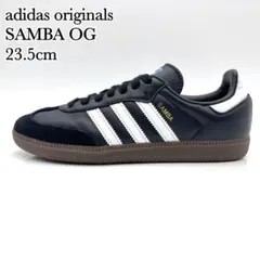 【美品】アディダス サンバ OG コアブラック ホワイト レザー ガム 23.5