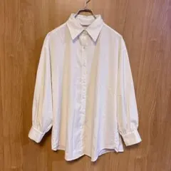 【INGNI】イング　長袖シャツ　長袖ブラウス　ゆったりシルエット　ホワイト　M