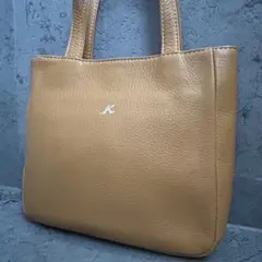 A150-3■ 未使用 Kitamura キタムラ牛革 ハンドバッグ 大容量 Recommend 〉 型押しの牛革を使用したきちんと感のあるセミショルダー