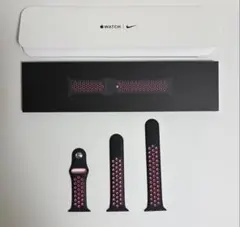 Apple純正Nikeスポーツバンド 44mmブラック/ピンク