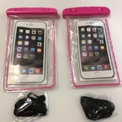 完全防水ケース スマホ用 ピンク